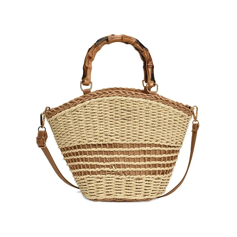 Summer Women's Shoulder Bag Hollow out Handbag Hand woven Straw Bags Bohemian Casual Ladies Beach Bag Fashion Lady Crossbody Bag