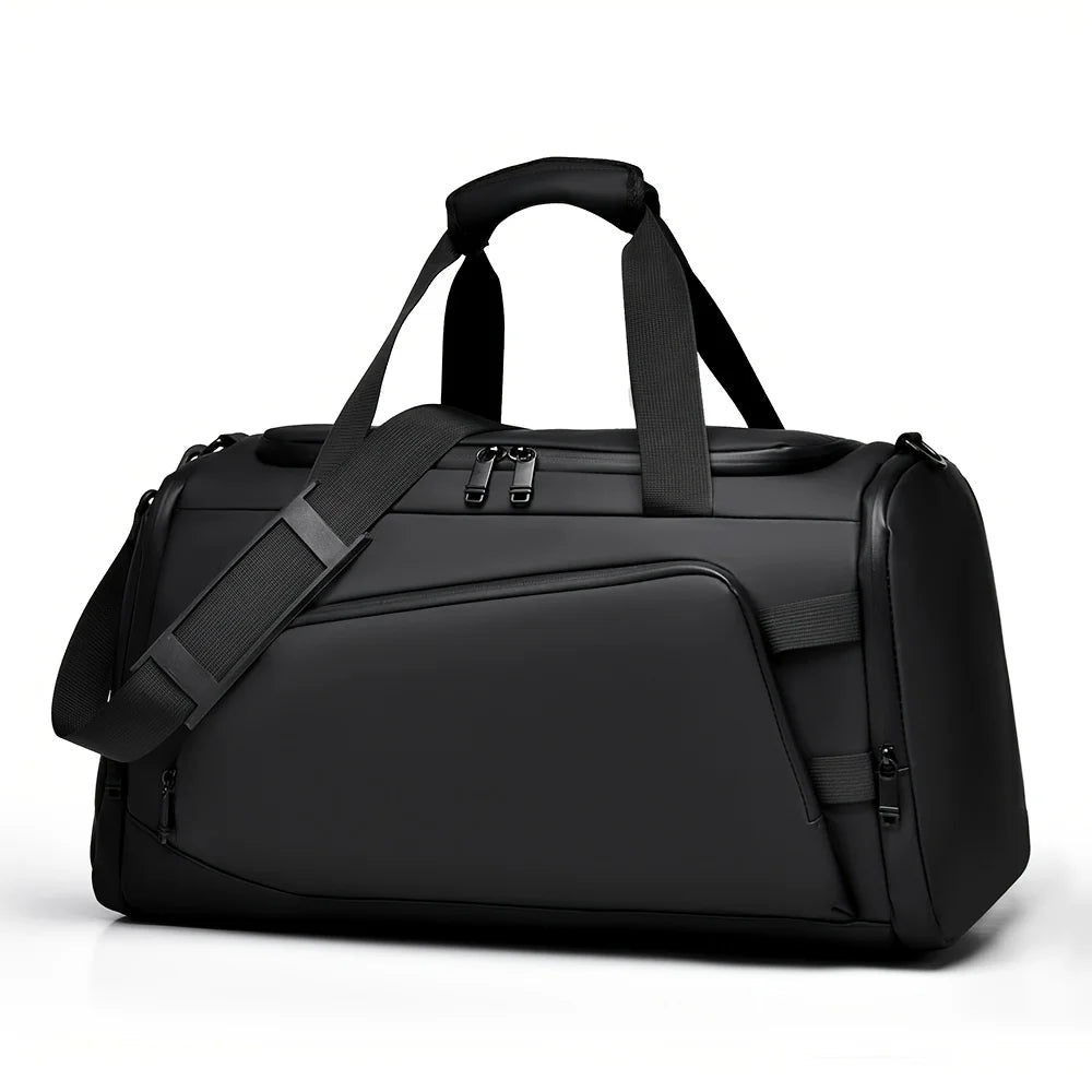 Large capacity multifunctional luggage bag with multiple compartments, suitable for fitness, travel, and overnight travel