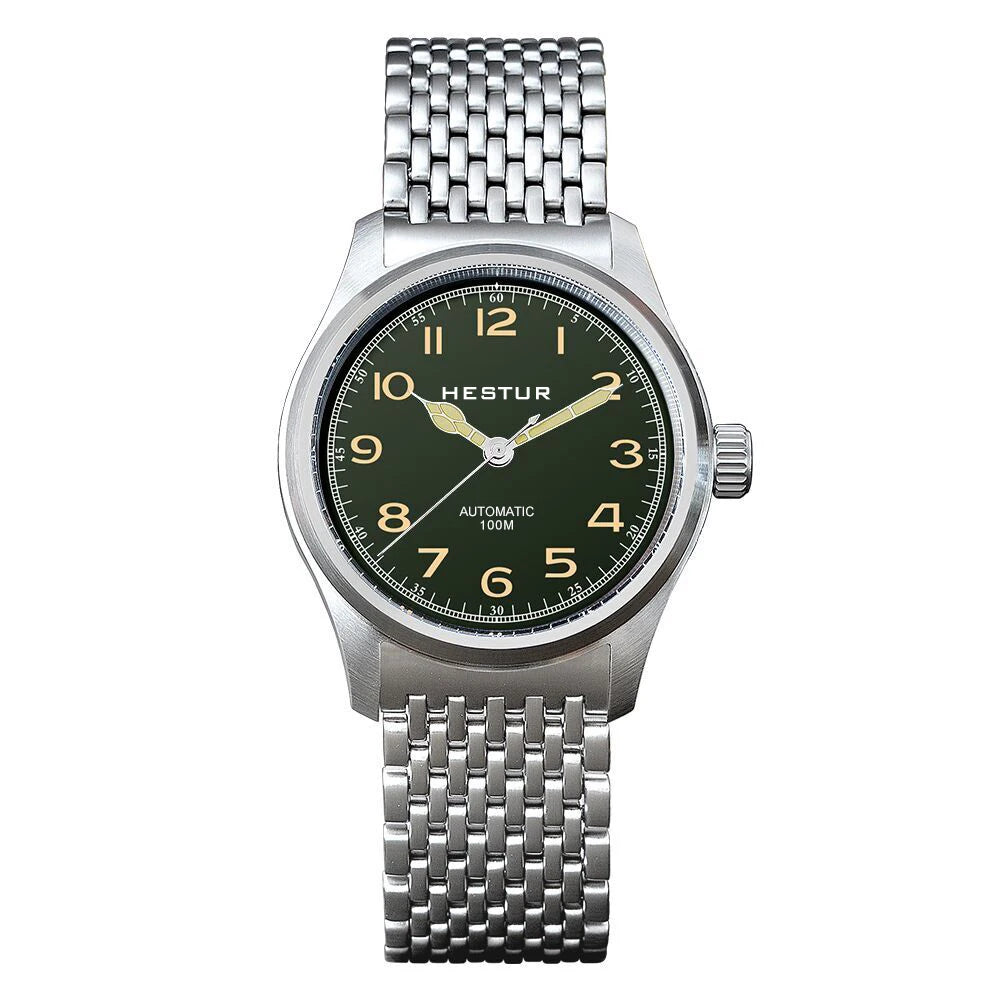 Automatic Mechanical Watch Pilot Men's 38mm Minimalist Style Custom Dial Calendar Super Luminous Murphy reloj hombre Miyota 8215