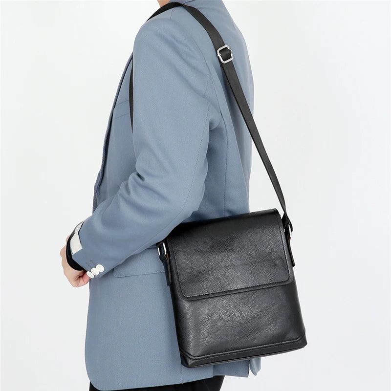 The new men's crossbody bag, shoulder bag, and retro upright business casual bag are Valentine's Day gifts for husbands or boyfr