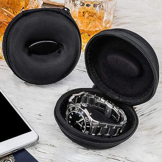 Portable Single Travel Zipper Case Watch Box Holding Wristwatch Smart Watch Protective Bag Pouch Cover Waterproof Gifts Boxes