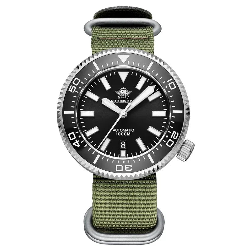 ADDIESDIVE MY-H6 1000m Men's Diving Watch Sapphire Glass Automatic Mechanical Wristwatch Super Luminous Calendar Luxury Watches