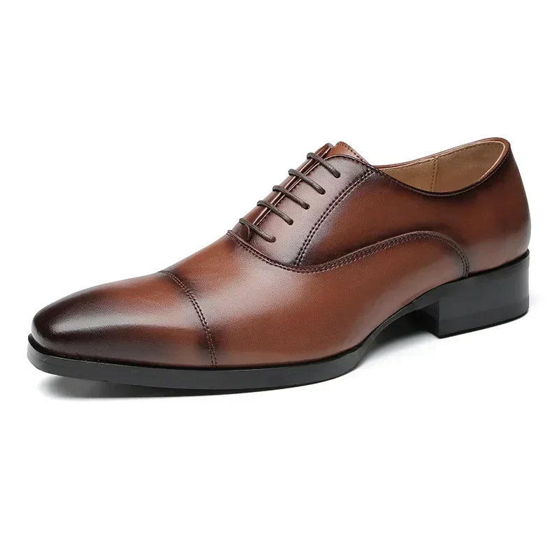 High Quality Italian Oxford Shoes for Men Luxury Leather Wedding Shoes Classic Square Toe Dress Shoes Plus Size 39-47