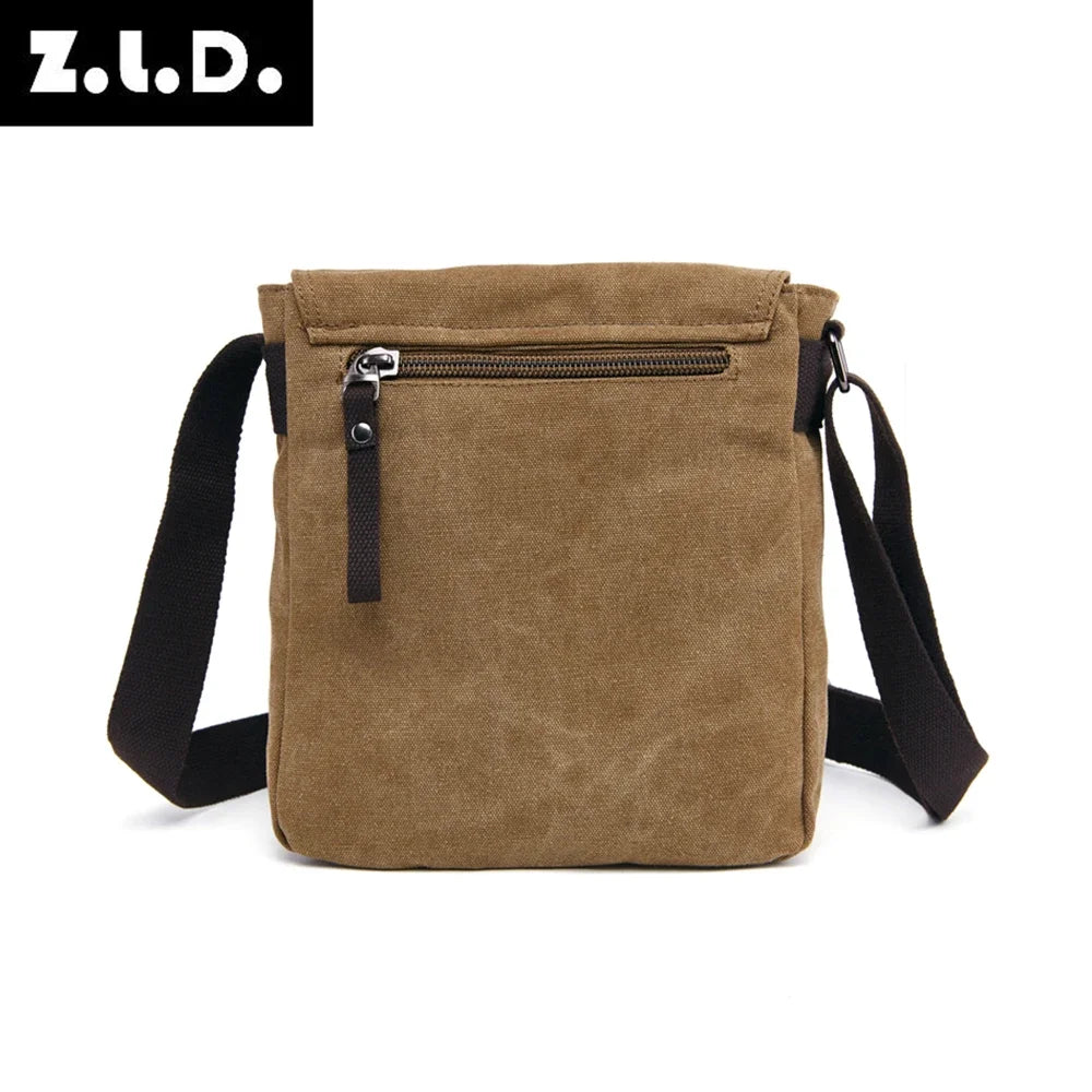 New Casual Fashion Canvas Satchel Single Shoulder Messenger Bag Unisex Crossbody Bag Male Bolsa