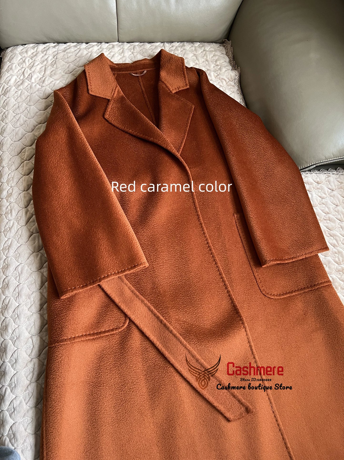 SPECIAL OFFER Cashmere Coat Female Winter Mid-Length Corrugated Coat Black Wool Coat Woman Autumn New Casual Fashion Beige Coat