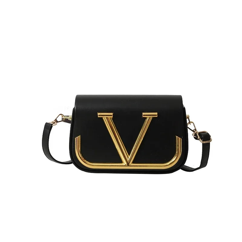 Elegant Simple Crossbody Handbag For Business Women With Solid Color Large Capacity Trendy Logo Design