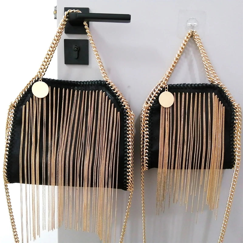 2023 Brand Designer Fashion Trend Handbag One Shoulder Crossbody Tassel Chain  Messenger Dinner Bags for Women