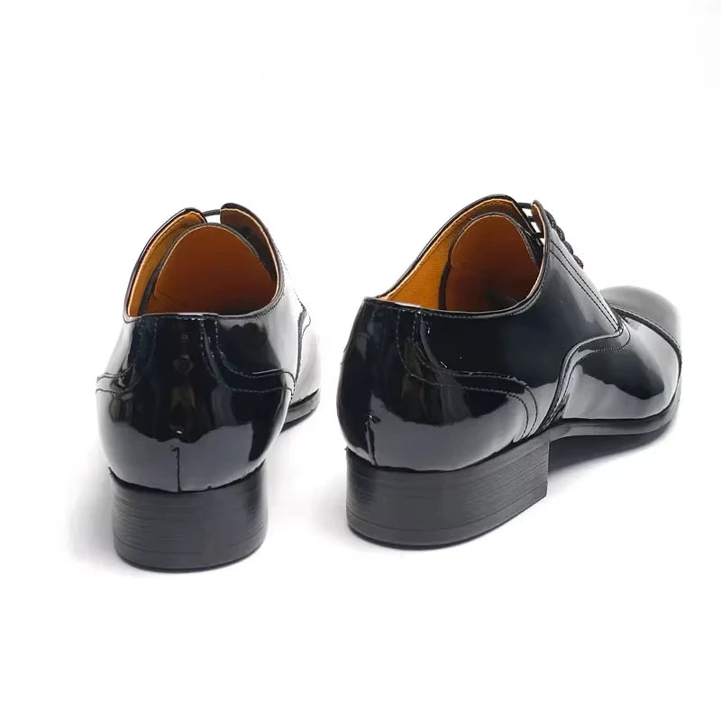 Deluxe Men's Leather Shoes Business office formal leather shoes Oxford Lace-up Classic Fashion cowhide shoes for Men