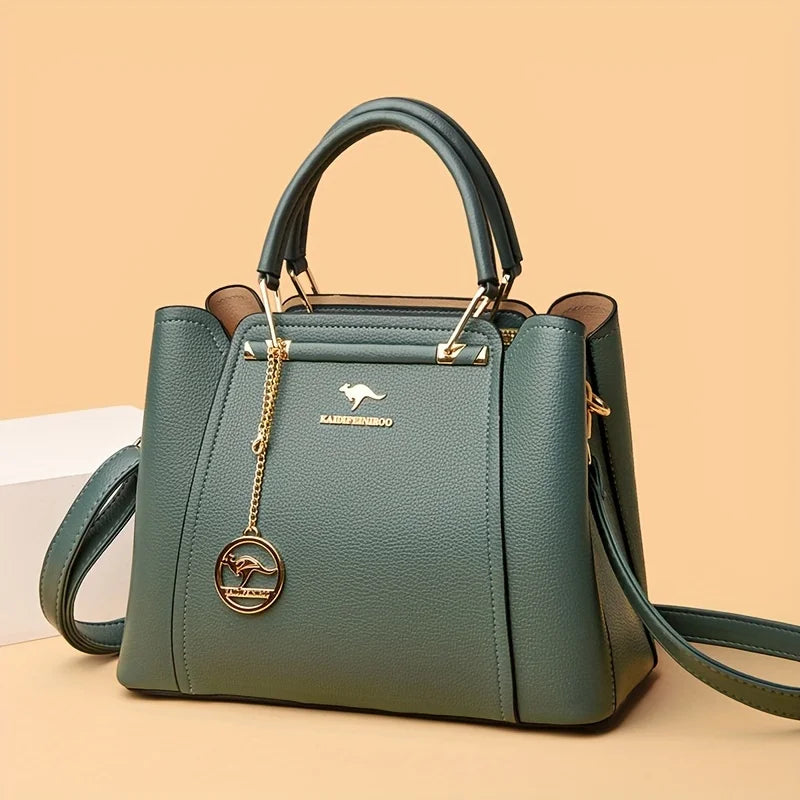 Women's shoulder bag 2025 new model tote middle-aged handbag versatile, grand, fashionable, imitation leather cross-body bag