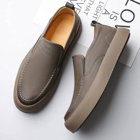 Luxury Brand Designer Men's Shoes Genuine Leather Slip On Loafers Mocasines Summer Breathable Driving Shoes Walking Men Sneakers
