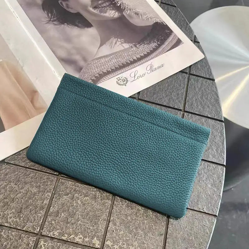 Portable PU Leather Wallet Automatic Closed Ultra-thin Coin Purse Large Capacity Phone Bag For Women Lady Girl Gift