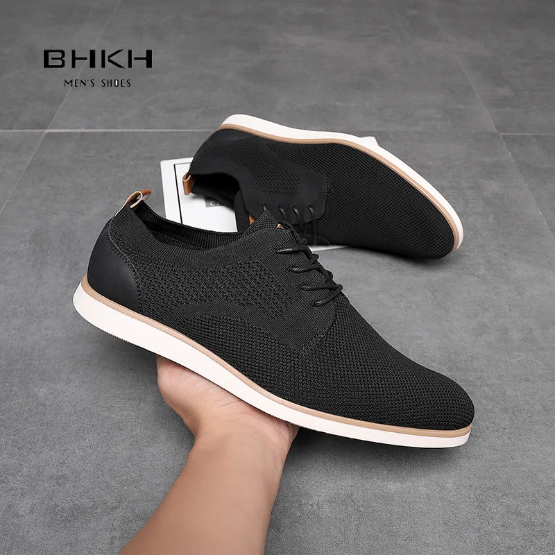 BHKH Running Shoes  Breathable Knitted Mesh Lightweight Casual Shoes Office Work Footwear Men for Shoes Zapatillas Mujer