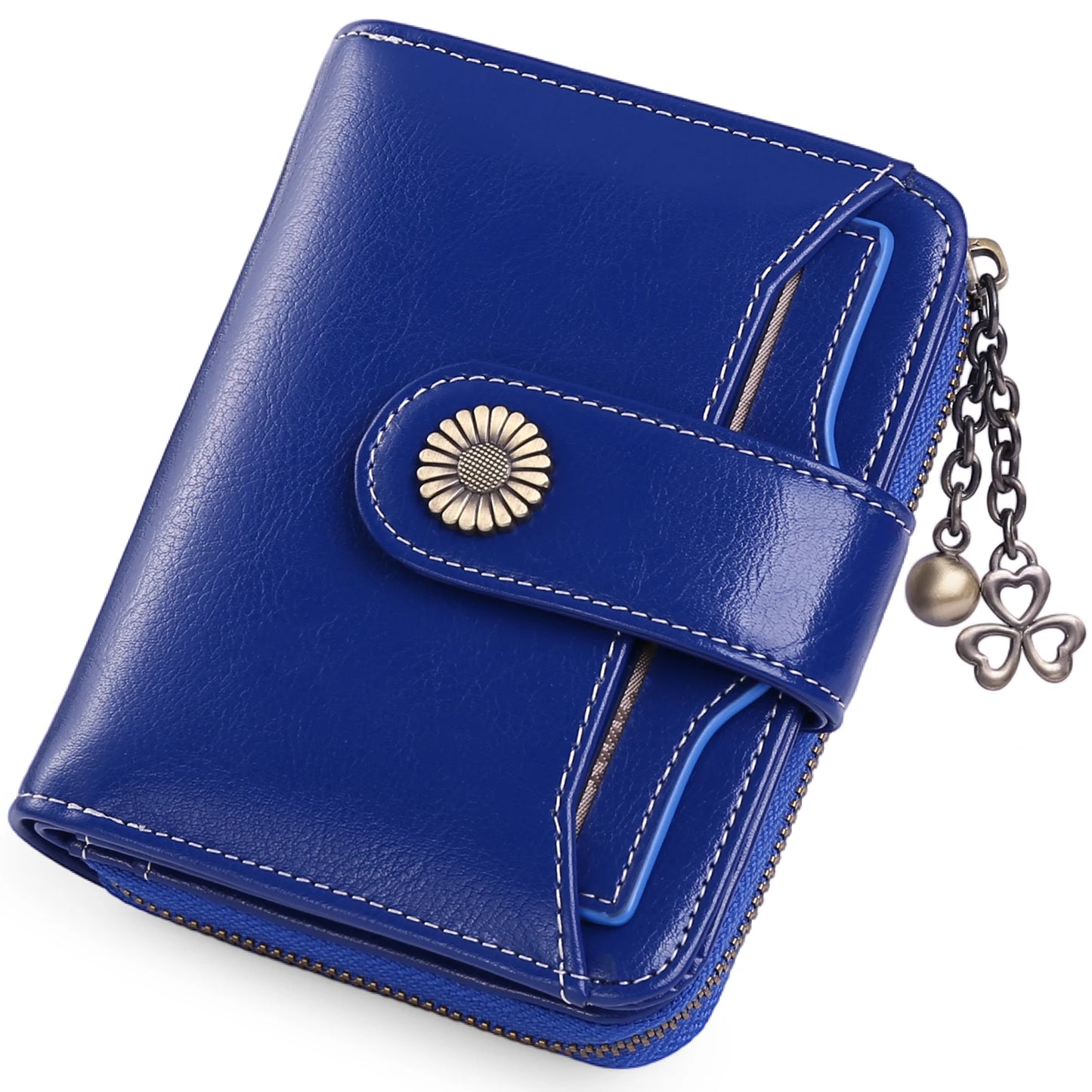 High Quality Women's Genuine Leather Wallet Female RFID Anti Theft Card Holder Coin Purse Wallets for Women Clutch Bag