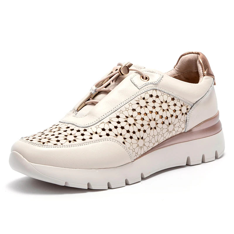 Unique Hollow Print Fashion Season New Women's Casual Shoes with Minimalist Design Breathable and Comfortable