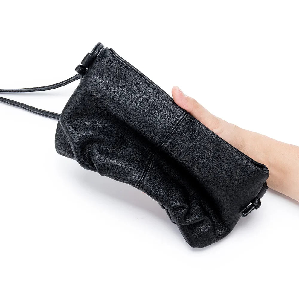Luxury Clouds Handbag 2025 Women Genuine Leather Shoulder Bags Fashion Wild Large Capacity Female Designer Messenger Bag Clutch