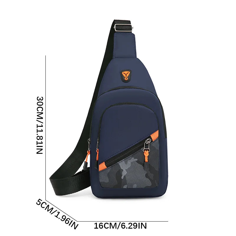 Chest Bag Men's One Shoulder Crossbody Bag Large Capacity Outdoor Sports Leisure Fashion Small Shoulder Bag Backpack Men's