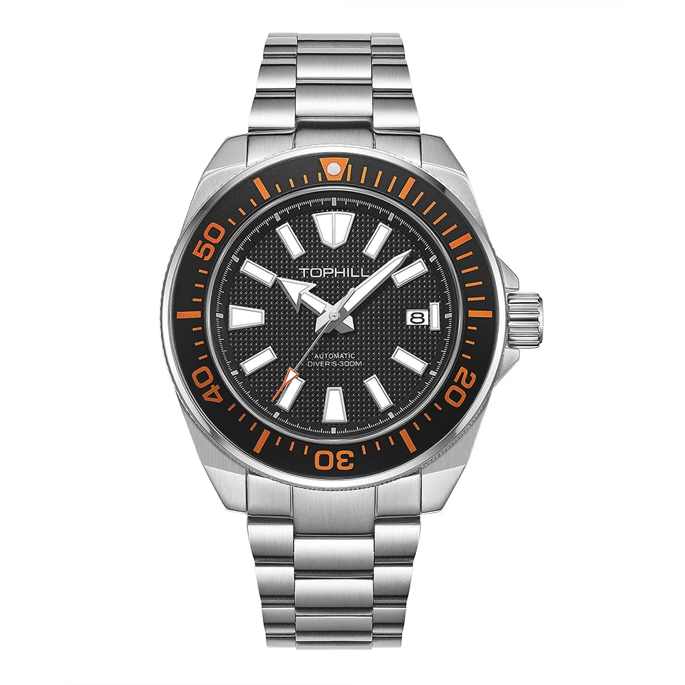 TOPHILL Men's Automatic Watches Men Dive Watch 300m Waterproof Mechanical Wristwatch NH35 Super Luminous Clocks Sapphire Mirror