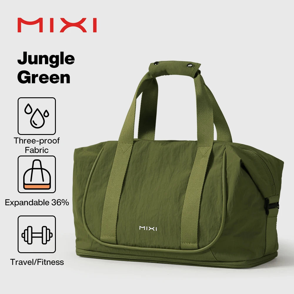 Mixi Travel Bags Women Large Size Capacity Sports Fitness Storage Bag Foldable Duffle Suit Bag For Shoulder Bag Handbag M3020