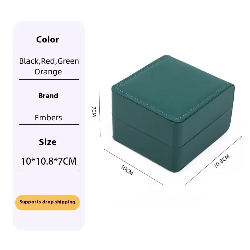 Embers Watch Box Men Women Watch organizer Green Red Black Jewelry Watch storage case Watch gift box