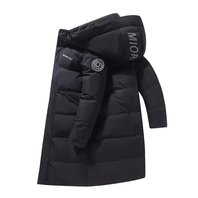 Winter Mens Down Parkas High-quality -30 Outdoor Snowfield Down Jackets Long Male White Duck Thicked Warm Hooded Jacket Coat