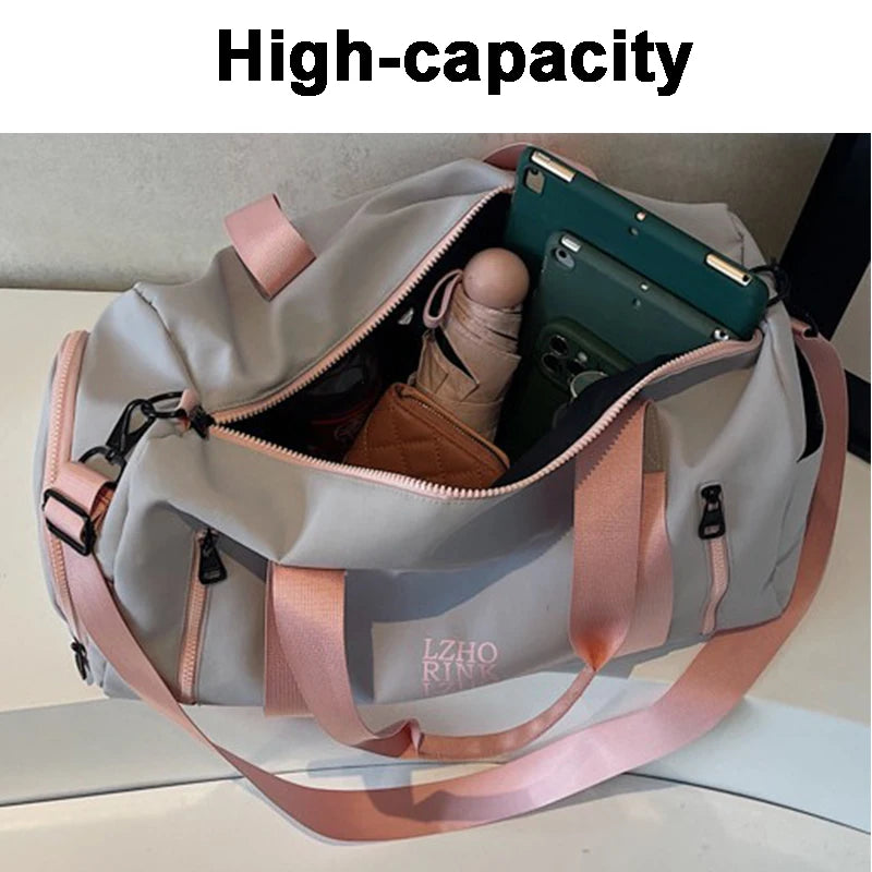 Fashion Travel Bags For Women Large Capacity Men's Sports bag Waterproof Weekend Sac Voyage Female Messenger Bag Dry And Wet