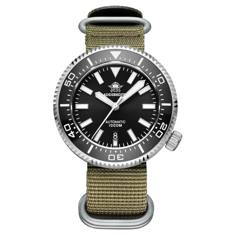 ADDIESDIVE MY-H6 1000m Men's Diving Watch Sapphire Glass Automatic Mechanical Wristwatch Super Luminous Calendar Luxury Watches