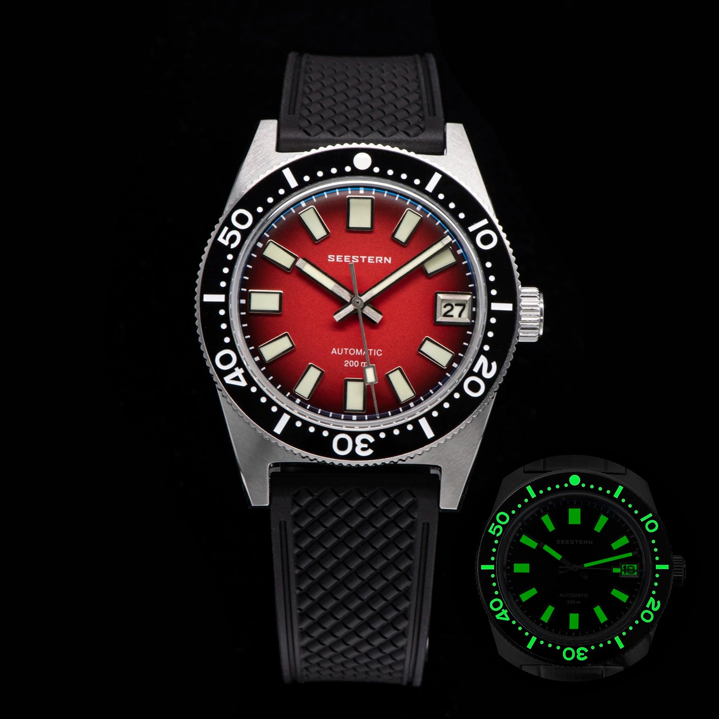 SEESTERN Diving Watch 62MAS Automatic Mechanical Men of Wrist Watches Japan NH35 Movement Sapphire Glass Bracelet Luminous Bezel