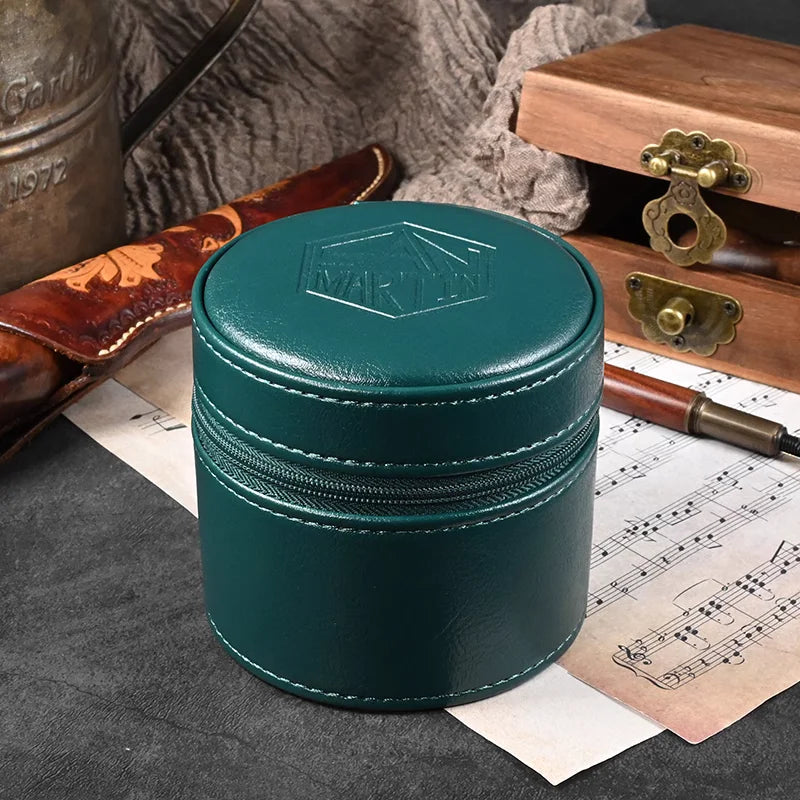 San Martin Leather Watch Box Anti Drop Travel Storage Box Fashion Luxury Green Blue Black Single Watch Gift Box with Pillow