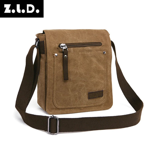New Casual Fashion Canvas Satchel Single Shoulder Messenger Bag Unisex Crossbody Bag Male Bolsa