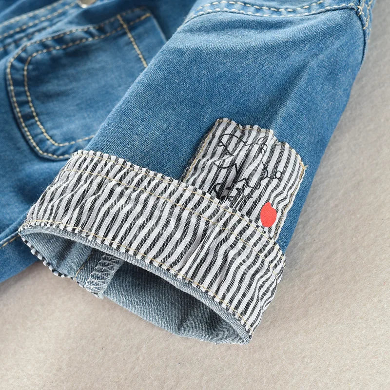 IENENS Kids Baby Boy Jumper Girls Clothes Pants Denim Shorts Jeans Overalls Toddler Infant Jumpsuits Newborn Clothing Tracksuits