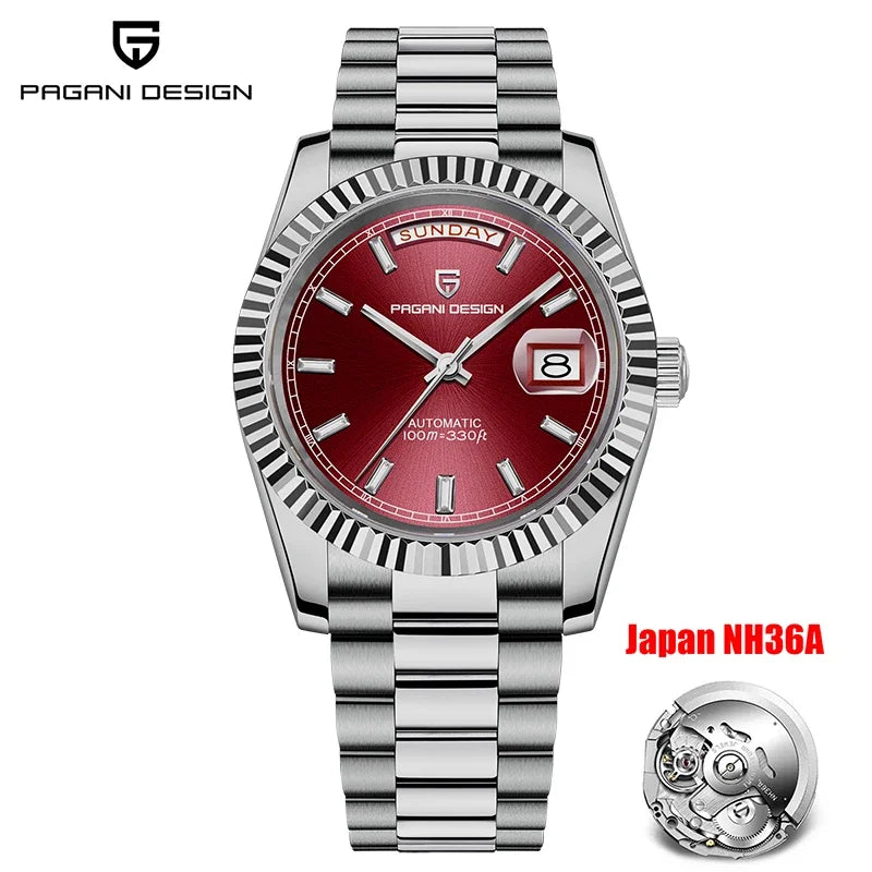 PAGANI DESIGN DD40 Men's Watches Rose Gold Luxury NH36A Mechanical Wristwatches Automatic Watch For Men Waterproof Sports Clock