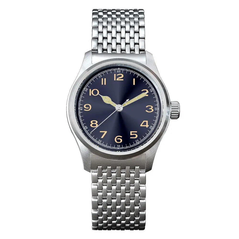 Automatic Mechanical Watch Pilot Men's 38mm Minimalist Style Custom Dial Calendar Super Luminous Murphy reloj hombre Miyota 8215