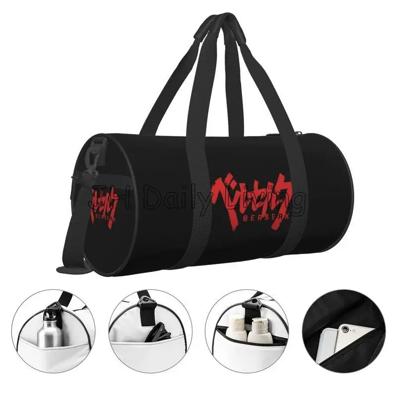 Japan Anime Berserk Gym Bag Fashion Street Waterproof Sports Bags Large Capacity Travel Handbag Novelty Fitness Bag for Couple