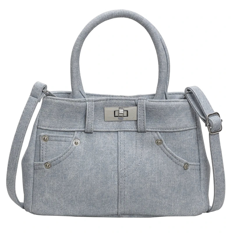 High Quality Women Denim Handbags Fashion Ladies New Shoulder Messenger Bags for Women Casual Female Hasp Tote Shopping Bag