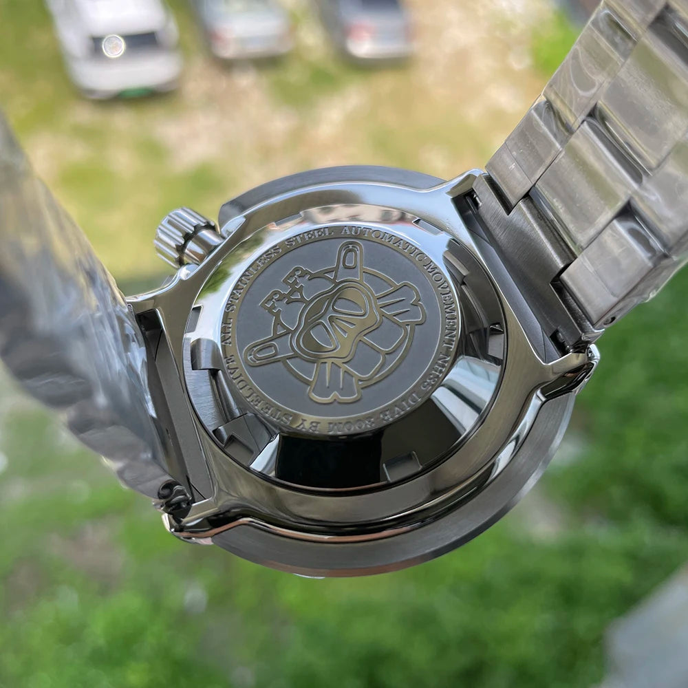 STEELDIVE SD1986 New Arrival 47.5MM Steel Bezel Insert Super Green Luminous 300M Waterproof NH35 Automatic Mens Dive Watch Reloj