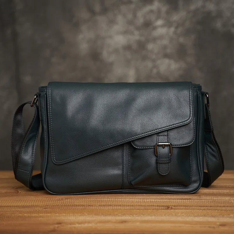 Casual Men Crossbody Bag Genuine Leather Fashion Shoulder Bag High Quality Leather Original Messenger For 10.5 Inch iPad NUPUGOO