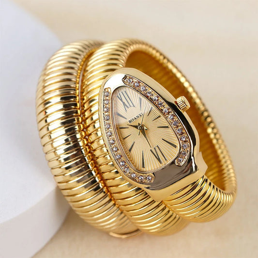 New High-Looking Light Luxury Fashion Women's Watch, Snake-Shaped Watch, Creative Personalized Niche Watch for Female Students, Personalized Bracelet Watch, a Best Gift for Her