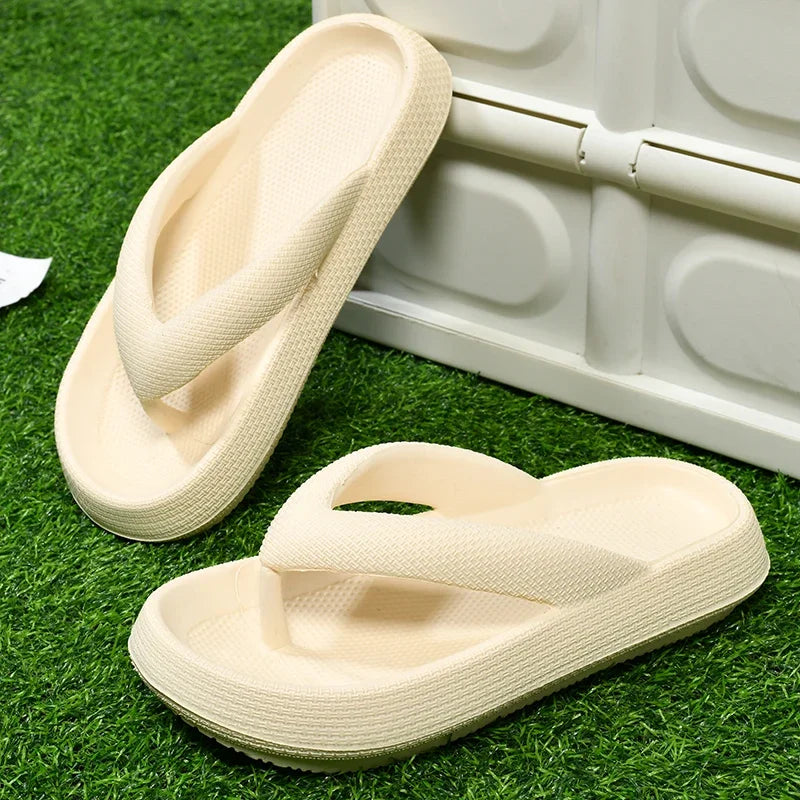 MAEDEF 2024 Thick Sole Slippers Men EVA Flip Flops Summer Shoes 2024 Couple Slippers Big Size 47 Outdoor Beach Sandals for Men