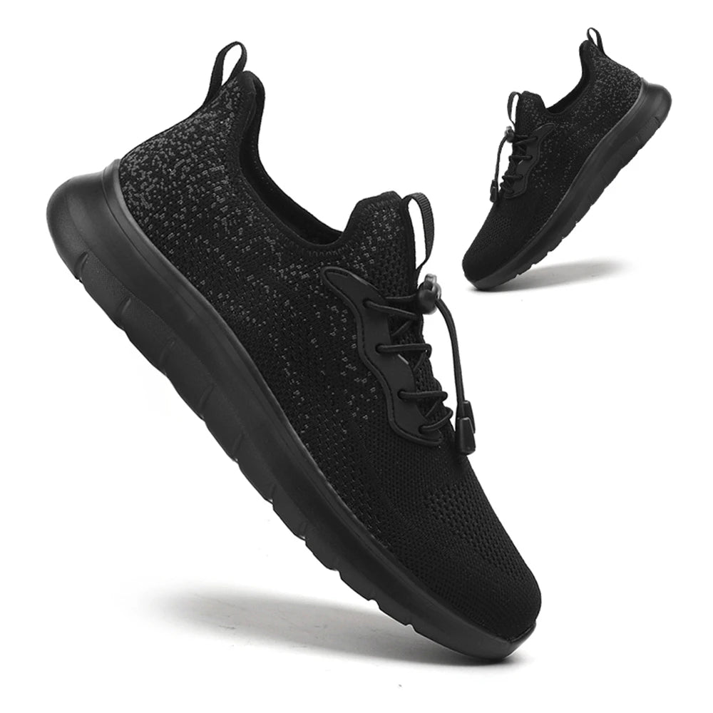 Men's Spring Summer Woven Sneakers, Breathable Adjustable Buckle Durable Outdoor Running Workout Shoes