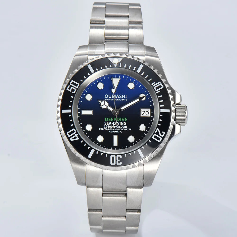 WATCH 44mm Watch Men's Deep Sea Mechanical Watch Waterproof Business NH Series 35 movement Waterproof 10Bar sapphire glass date