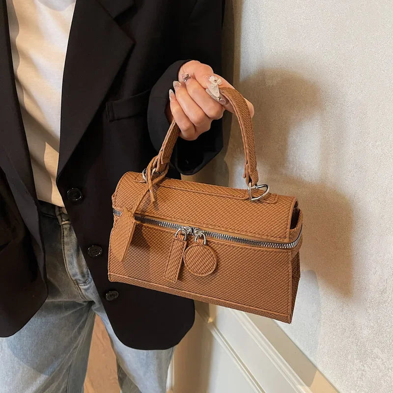 Women's Bag Fashion Commuter Hand Bag Spring Personality Single Shoulder Senior Crossbody Bag Small Square Bag