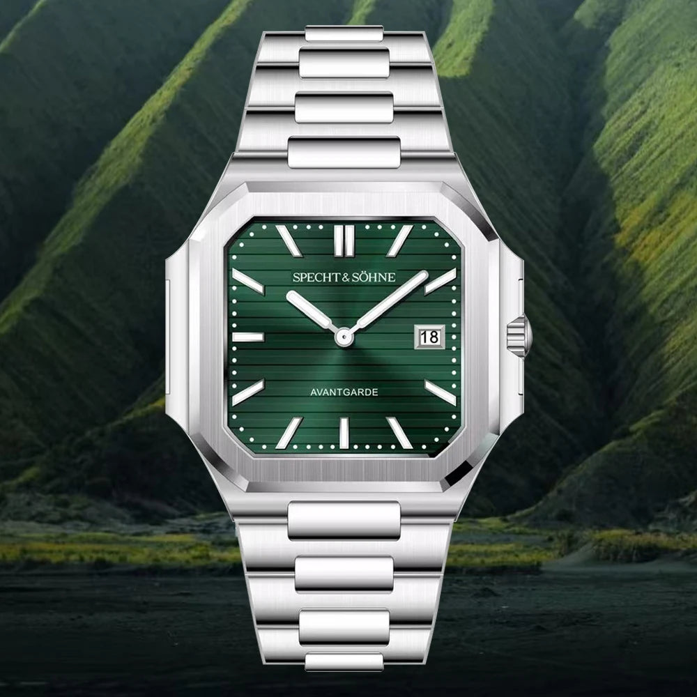 2025 New Fashion Cubic Specht & Söhne Watches For Men Ultrathin Steel Sapphire Crystal Quartz Wristwatch Relogio Masculino