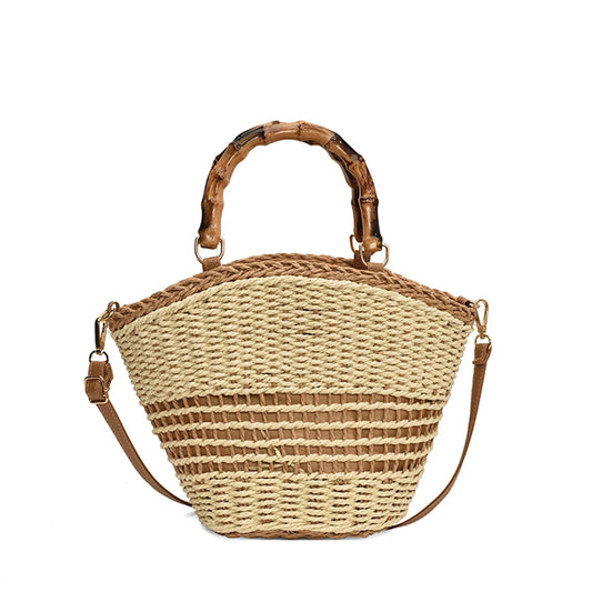 Summer Women's Shoulder Bag Hollow out Handbag Hand woven Straw Bags Bohemian Casual Ladies Beach Bag Fashion Lady Crossbody Bag