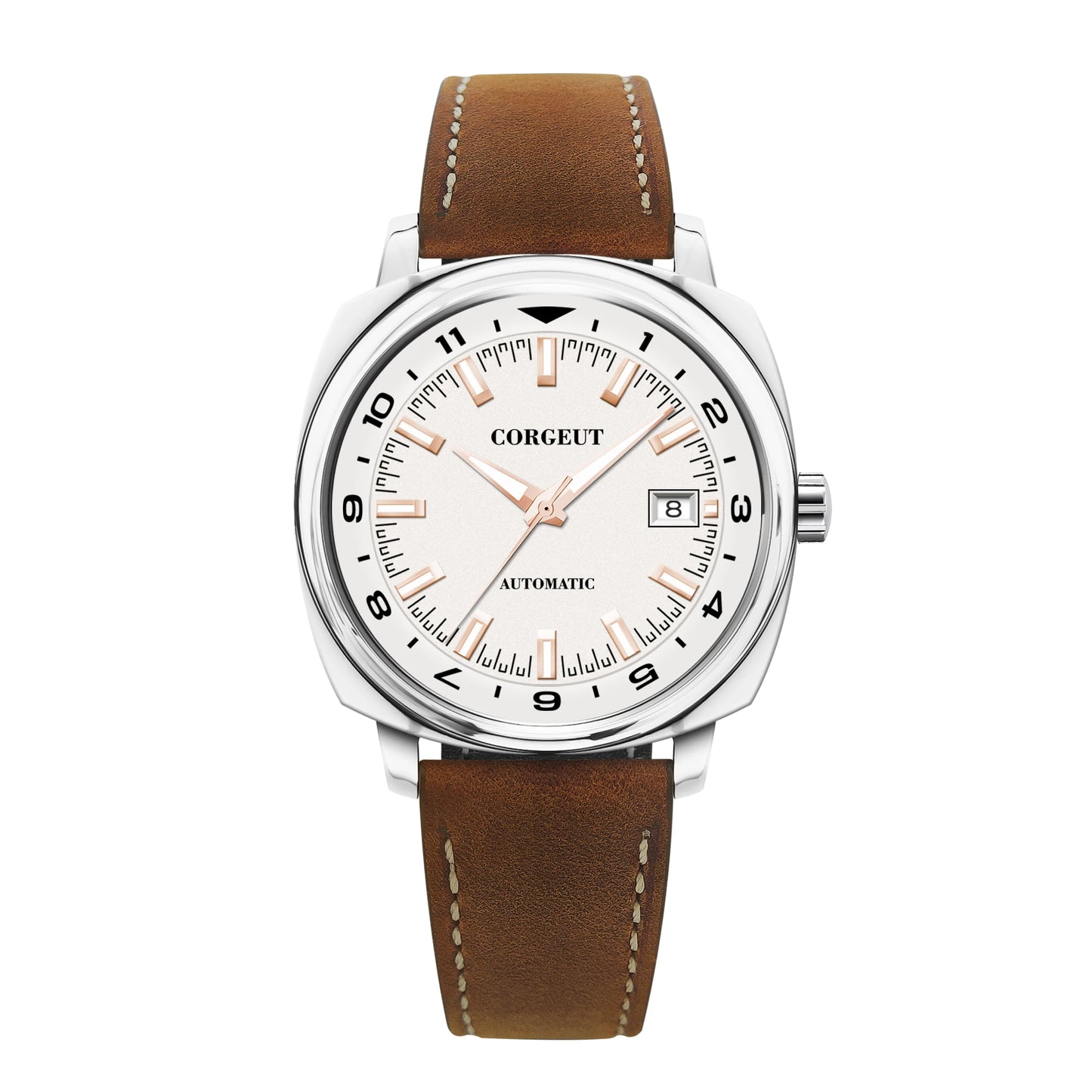 CORGEUT 42mm Classic Square Mechanical Watches for Men Japan NH35 Movement Sport Luxury Clock Pilot Men Wristwatch