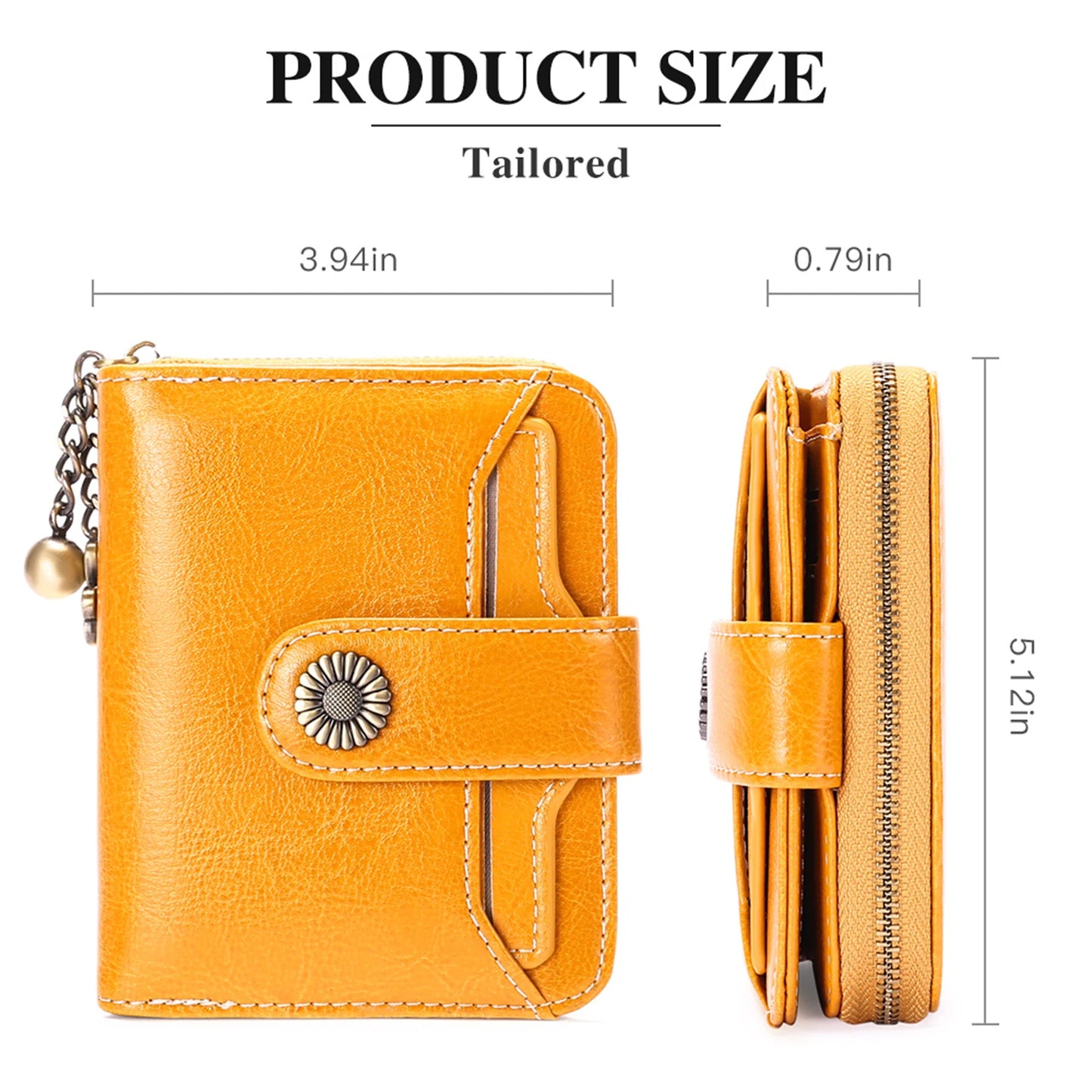 High Quality Women's Genuine Leather Wallet Female RFID Anti Theft Card Holder Coin Purse Wallets for Women Clutch Bag