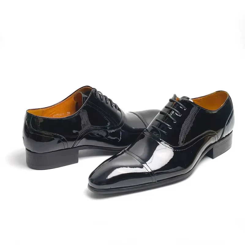 Deluxe Men's Leather Shoes Business office formal leather shoes Oxford Lace-up Classic Fashion cowhide shoes for Men