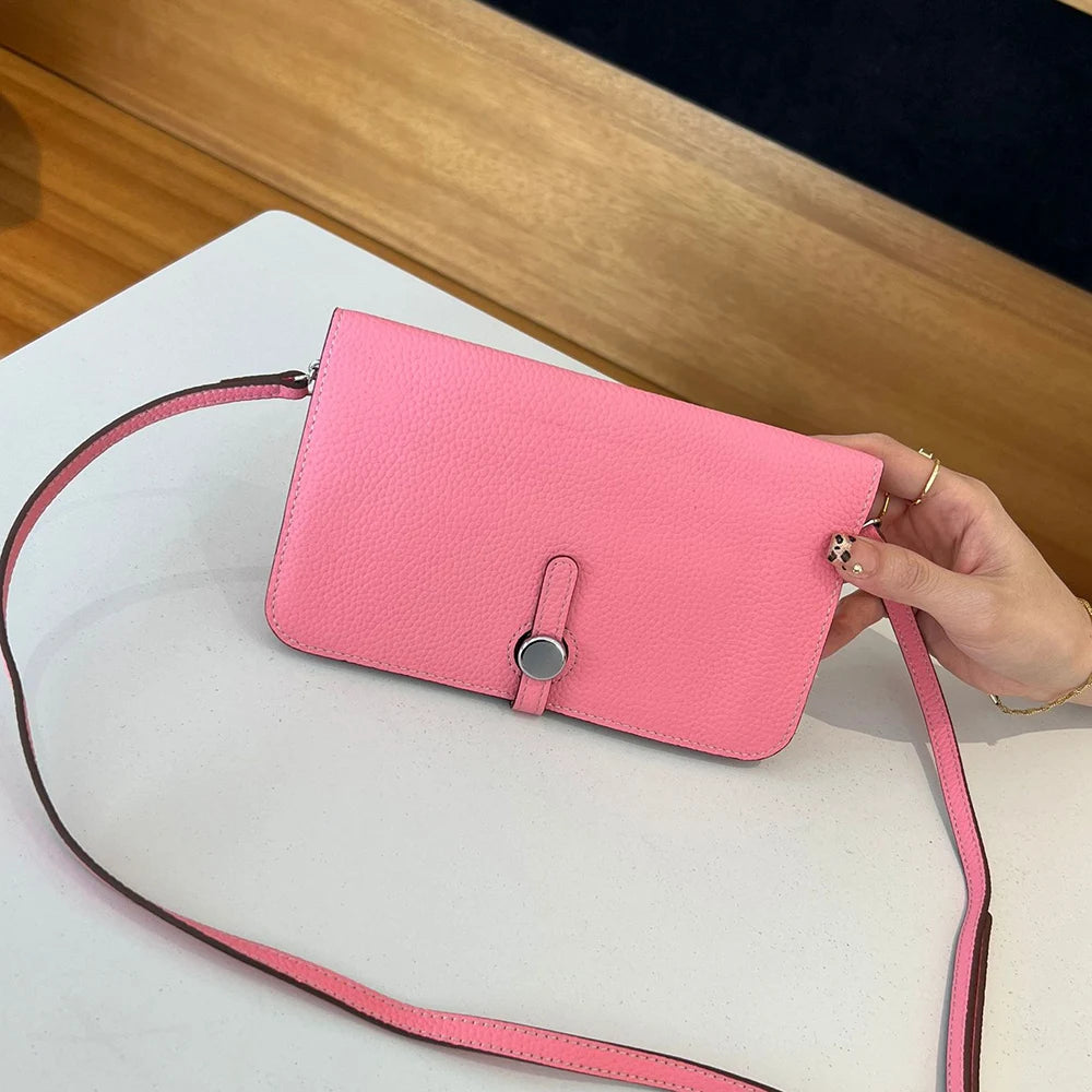 Luxury Design Women Crossbody Bag Custom Name Phone Wallet Handbag Arab Personalize Letters Genuine Leather Female Clutch Bag