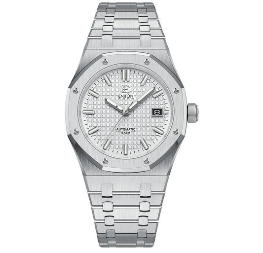 ENITON 41mm Business Luxury 316L Stainless Steel Transparent Case Back Automatic Mechanical Casual Watches for men