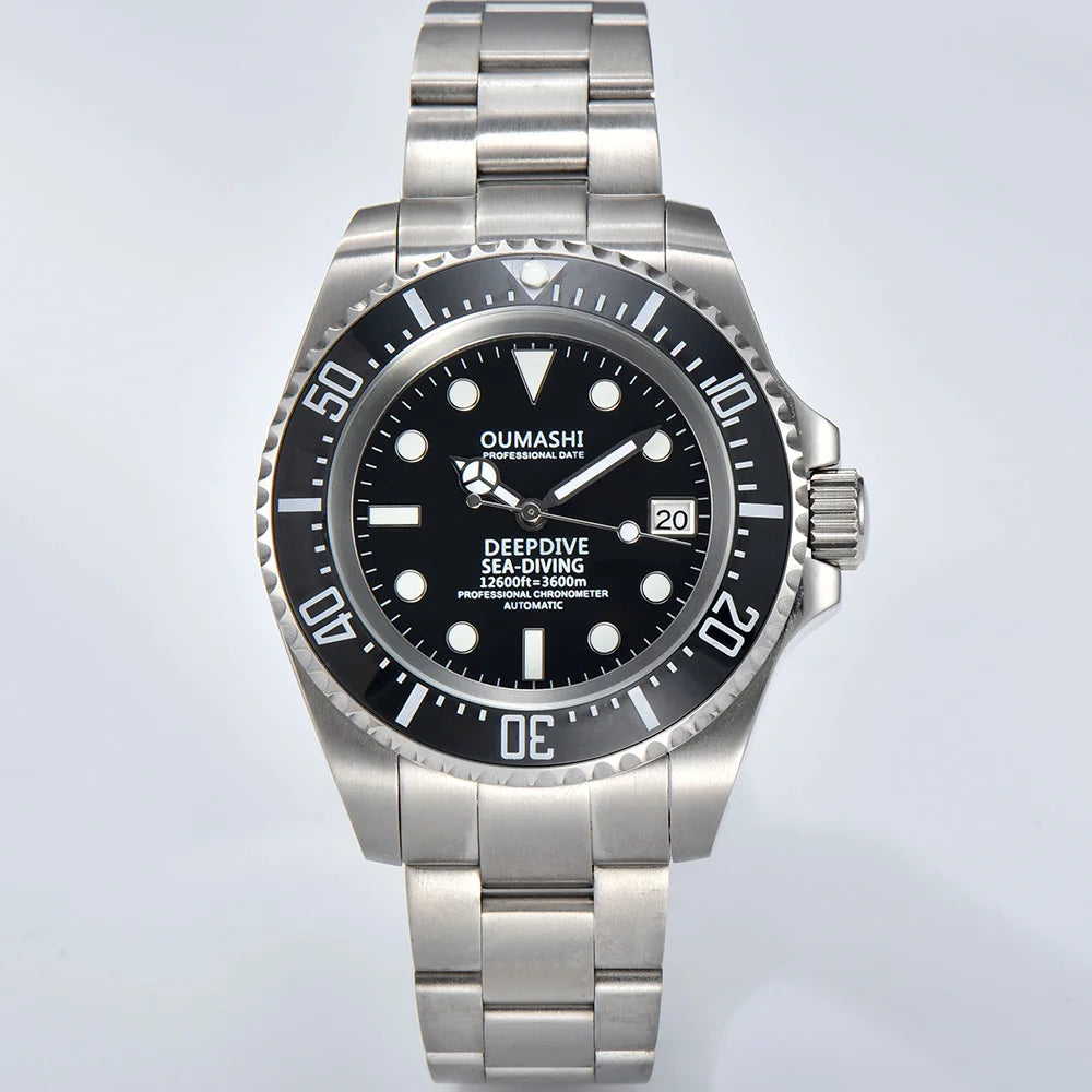 WATCH 44mm Watch Men's Deep Sea Mechanical Watch Waterproof Business NH Series 35 movement Waterproof 10Bar sapphire glass date