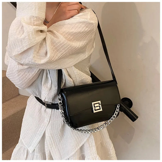 Women's Handbag Crossbody Messenger Elegant Classic Leather By Famous Designer Luxury Brand For Fashion Ladies